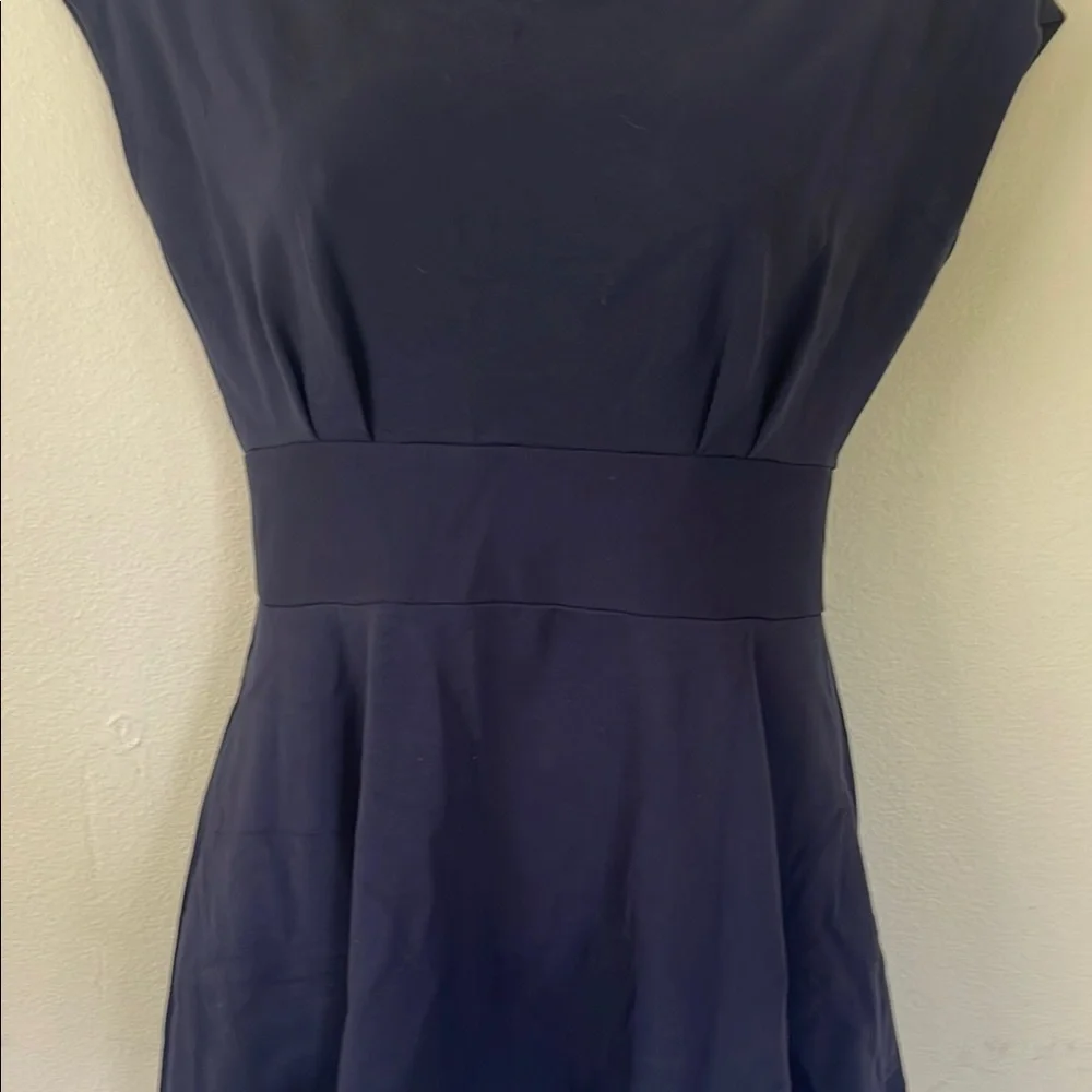 Kate Spade Blue and White Ruffled Tiered Mini Dress